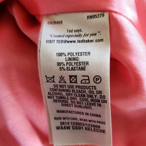 TED BAKER PINK FLORAL ASYMMETRICAL SKIRT...SIZE 0 - Picture 7 of 7